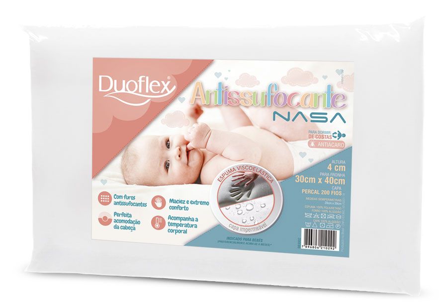 Almohada para niños Nasa Antiácaros Duoflex